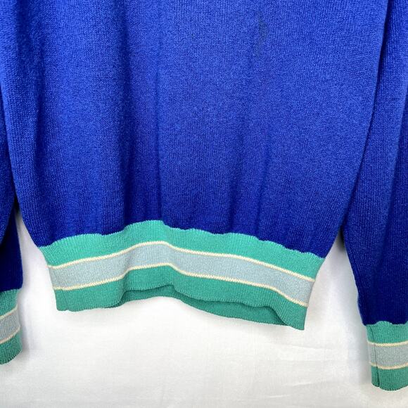 Pringle Sports Wool Sweater Vintage Long Sleeve Pullover Warm Collared Neck Sz M - Picture 4 of 12